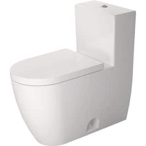 ME by Starck 1-piece 1.28 GPF Single Flush Elongated Toilet in White Seat Included
