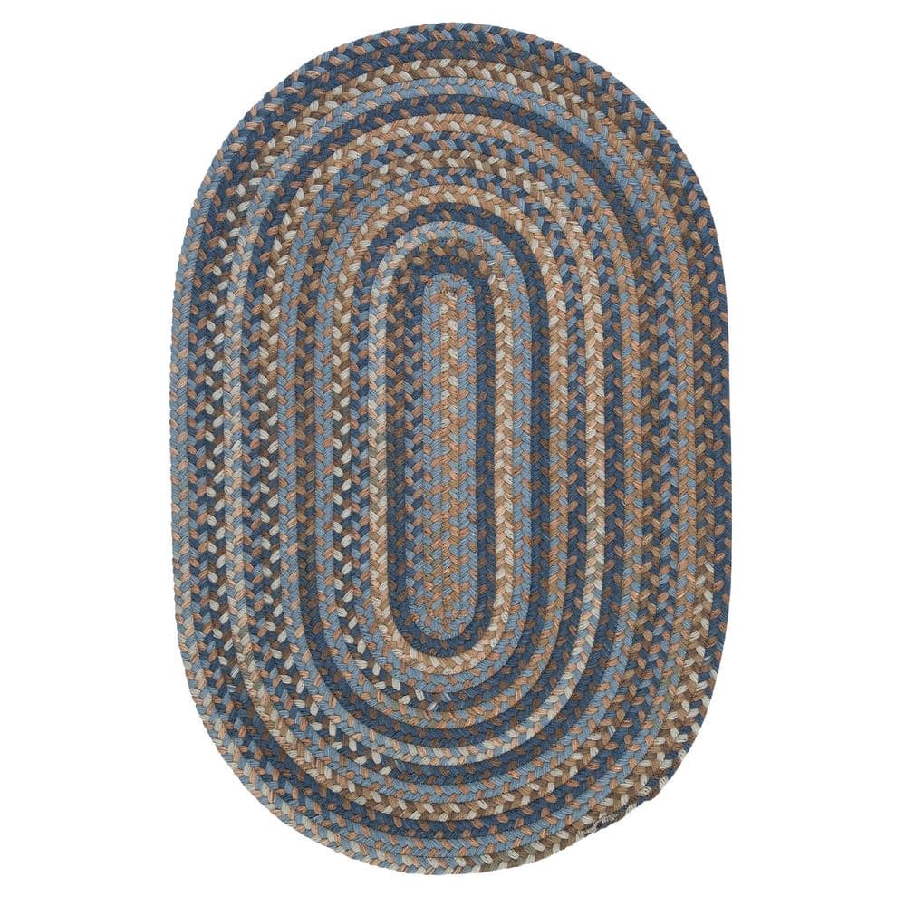 Home Decorators Collection Newport Harbor Blue 2 ft. x 4 ft. Oval