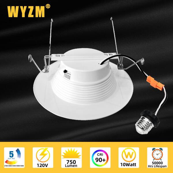 WYZM 4in.5CCT Retrofit Recessed Dimmable LED Downlight Selectable