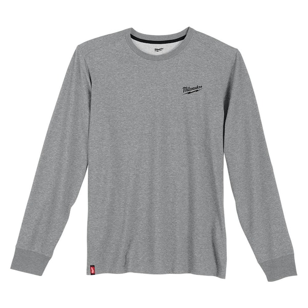 Milwaukee Men's Large Blue Cotton/Polyester Long-Sleeve Hybrid Work T-Shirt (3-Pack)