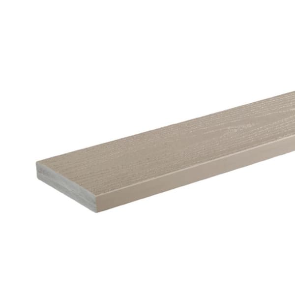 Advanced PVC Harvest 5/4 in. x 6 in. x 16 ft. Square Slate Gray PVC Deck Board (Actual: 1 in. x 5 1/2 in. x 16 ft.