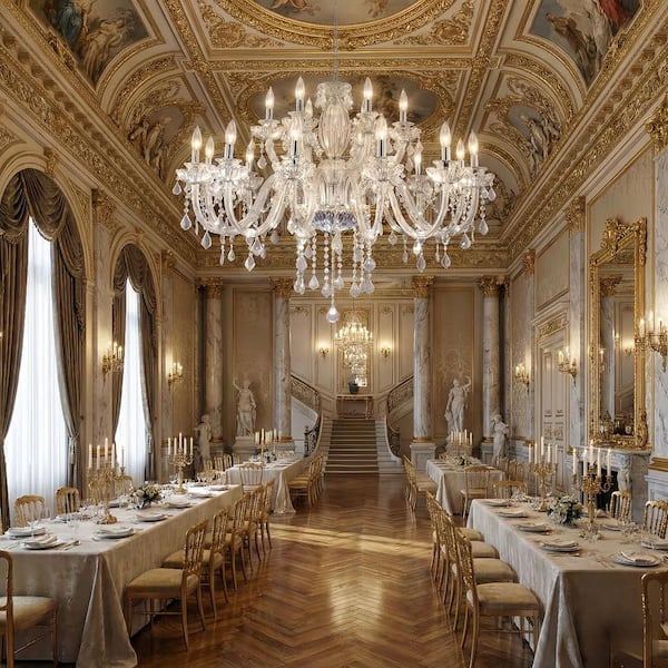 Atlanta 18-Light 40.1 in. Clear Crystal Traditional Candle Dimmable Chandeliers Living Ceiling Lights Foyer Lighting