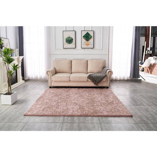 Large Carpet Living Room 3D Print Gold Pink Kitchen Bedroom Area Rug Home  Mat