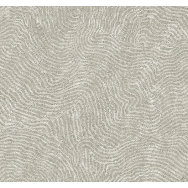 Grey Modern Wood Metallic Non-Pasted Non-Woven Paper Wallpaper