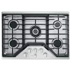 30 in. Gas Cooktop in Stainless Steel and Brushed Stainless with 5 Burners Including 20,000 BTU Triple Ring Burner