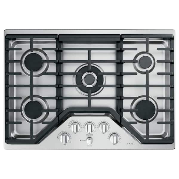 Cafe 30 in. Gas Cooktop in Stainless Steel with 5 Burners including 20,000 BTU Triple Ring Burner