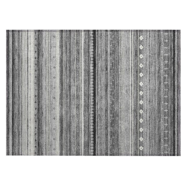 Chantille Machine Washable Indoor/Outdoor Abstract ACN2218 Gray 1 ft. 8 in. x 2 ft. 6 in. Accent Rug