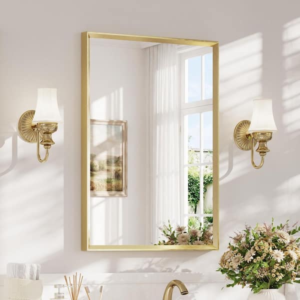Bonosuki 24 in. H x 32 in. W Rectangle Aluminum Framed Mirrors for