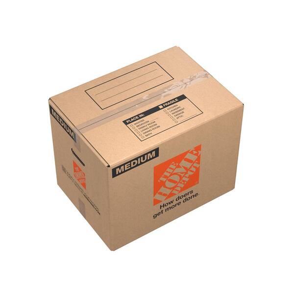 The Home Depot 21 In L X 15 In W X 16 In D Medium Moving Box With Handles 20 Pack Medbox20 The Home Depot