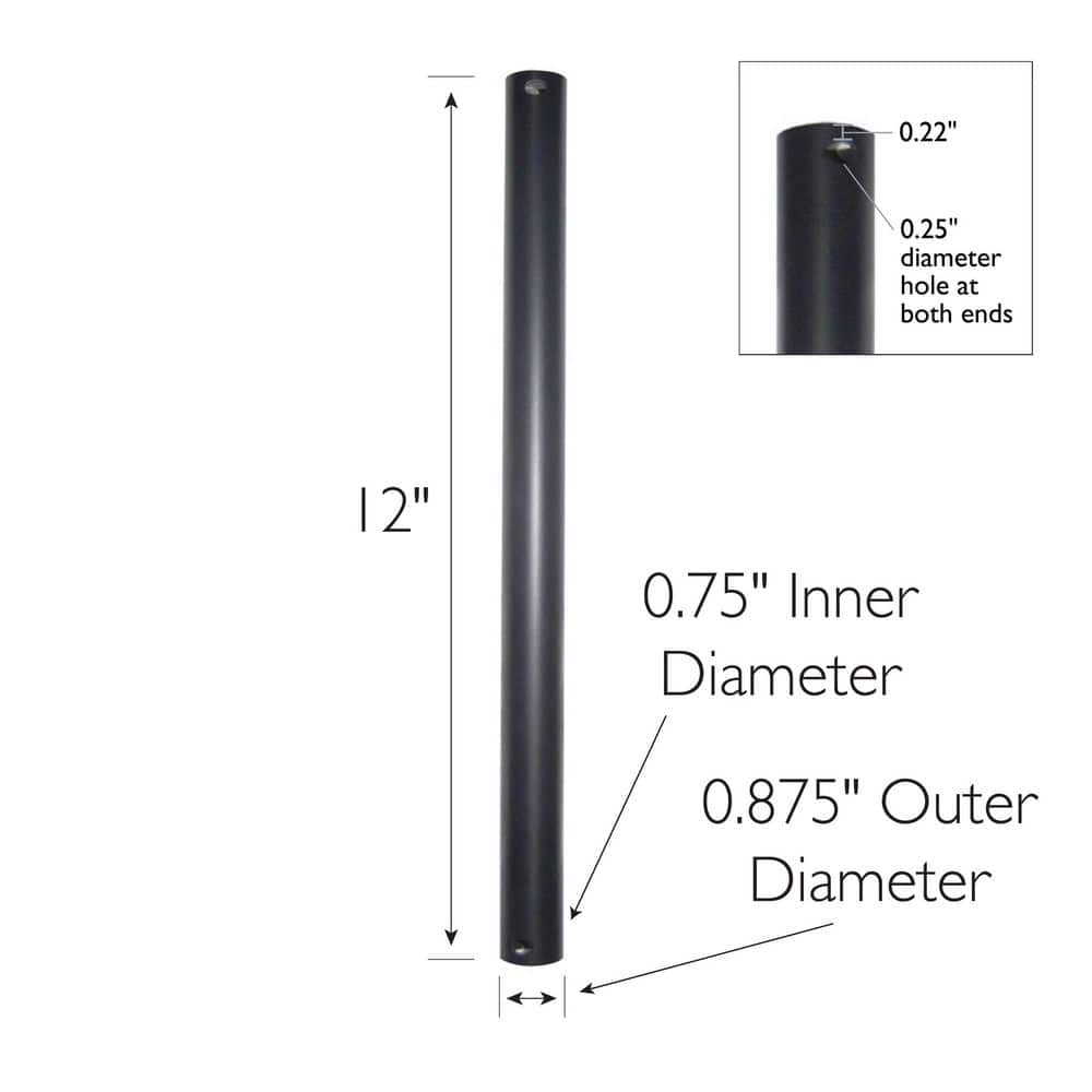 12-Inch Bronze Ceiling Fan Extension Downrod
