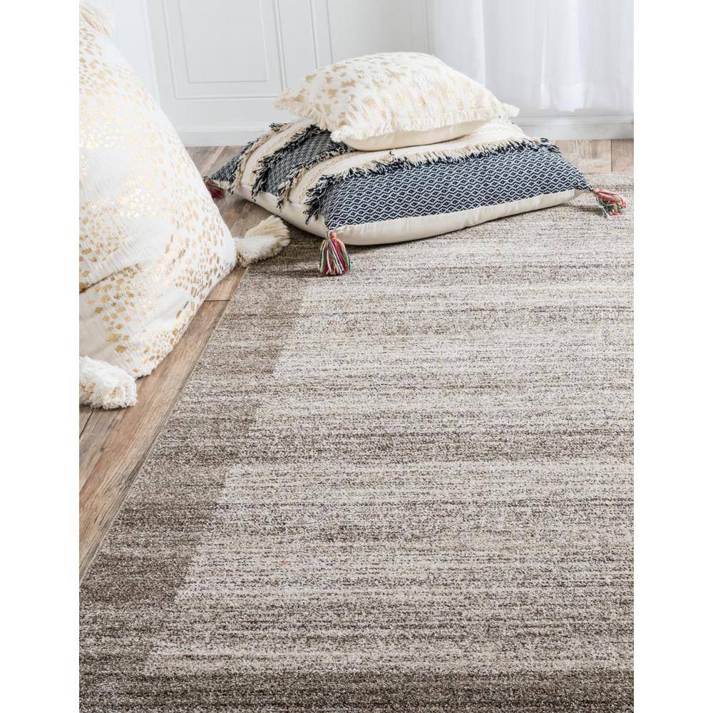 Angelica Beige and Ivory 9' x 12' Easy-Care Synthetic Area Rug