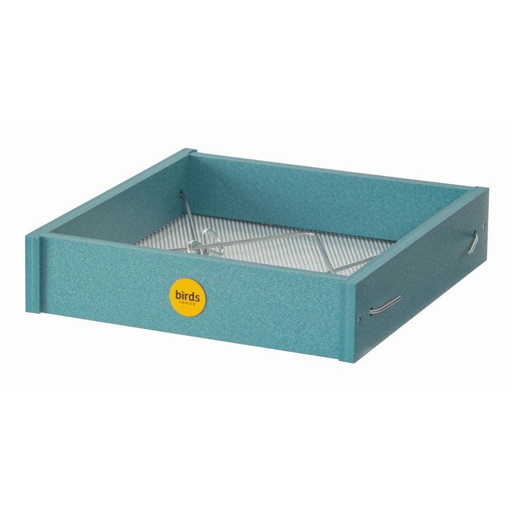 Lake Blue Small Hanging Platform Bird Feeder with Recycled Plastic
