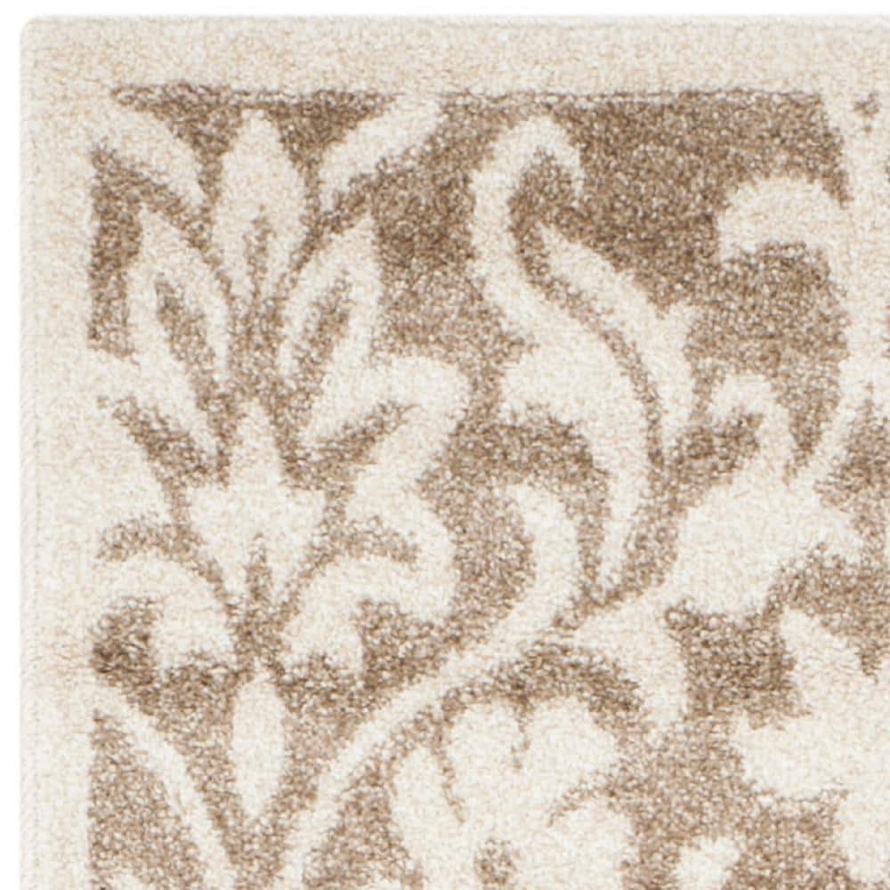 Wheat & Beige Easy-Care Synthetic Runner Rug, 2'3" x 7'