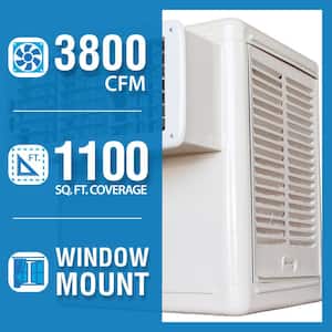 3,800 CFM 115-Volt 2-Speed Aspen Window Evaporative Cooler for 1,200 sq. ft. (with Motor)