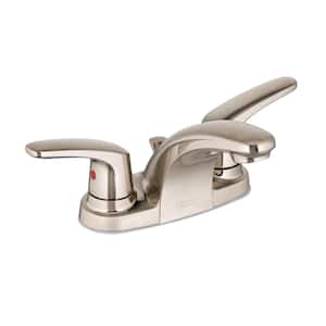 Colony Pro 4 in. Centerset 2-Handle Low-Arc Bathroom Faucet in Brushed Nickel