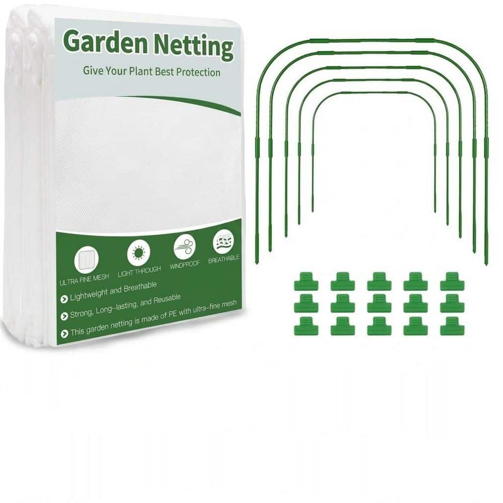 8X20FT Bird Barrier Netting w/ 5 Sets Garden Hoops & 15pcs Clips for Garden Protection for Raised Bed and Orchard 1 Kit price history on PriceWatchPro