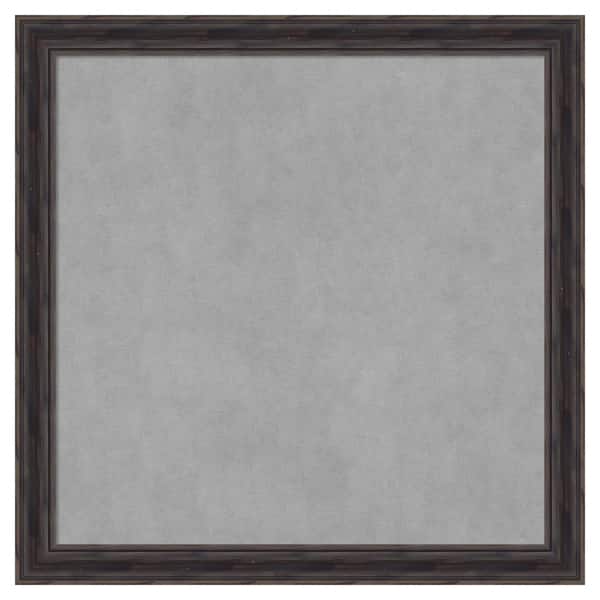 Rustic Pin.e Brown Narrow 27 in. x 27 in. Framed Magnetic Board