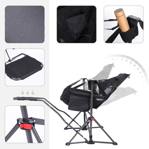Compact Foot Rocker, Adjustable, Black Compact Foot Rocker, Adjustable, Black