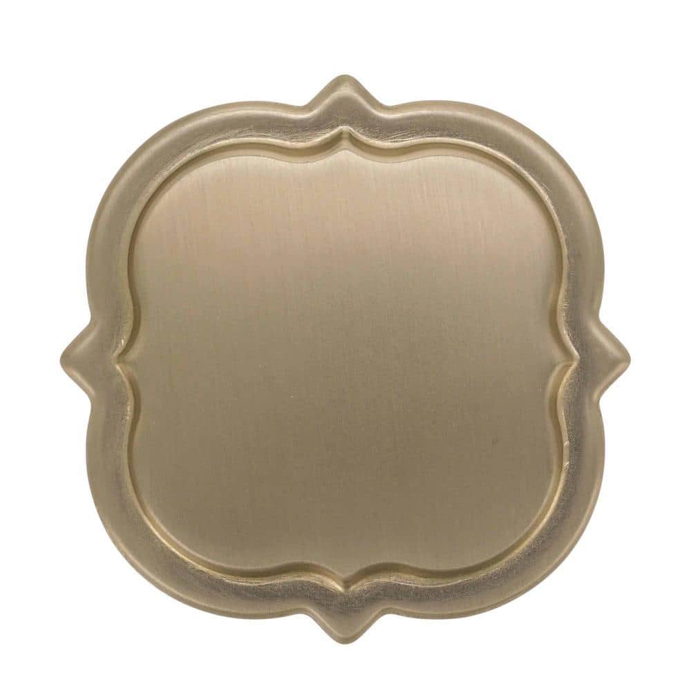 Golden Champagne Square Cabinet Knob with Mounting Hardware