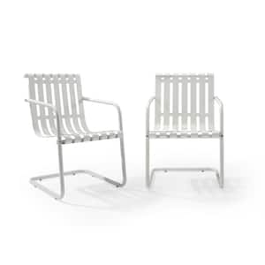 Gracie White Metal Outdoor Chair (Set of 2)