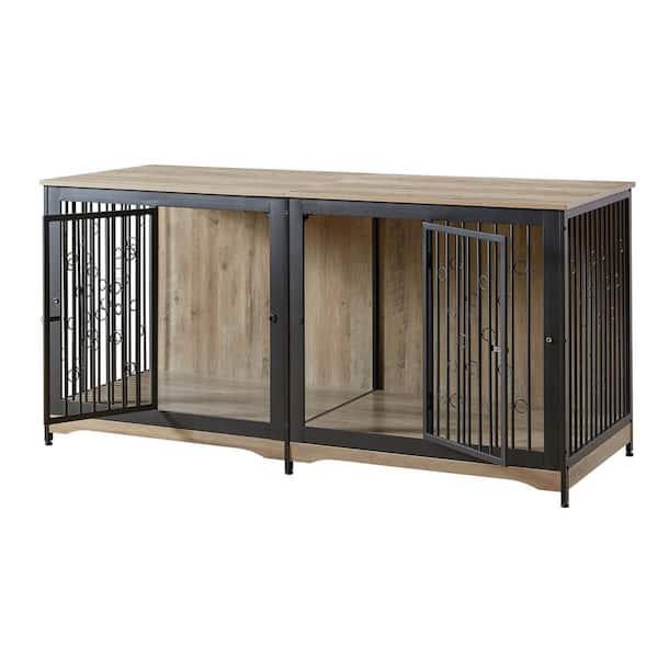 Unbranded 70.87 in. W x 28.35 in. D x 34.06 in. H Dog Crate Oversized Tabletop in Grey