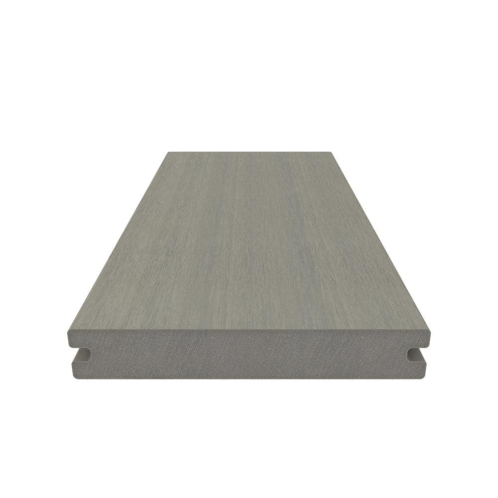 8-ft Roman Antique Composite Decking Board with Grooved Edge