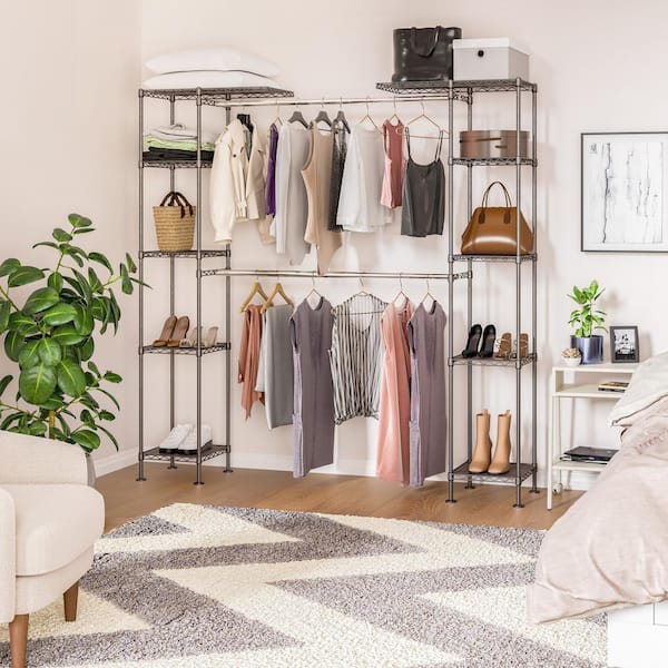 Seville Classics Satin Bronze Expandable Wire Closet