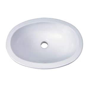 Lily Drop-In Bathroom Sink in White