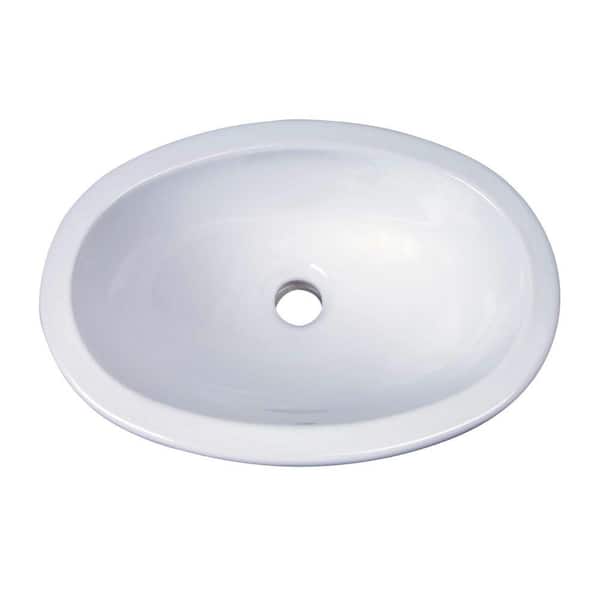 Barclay Products Lily Drop-In Bathroom Sink in White