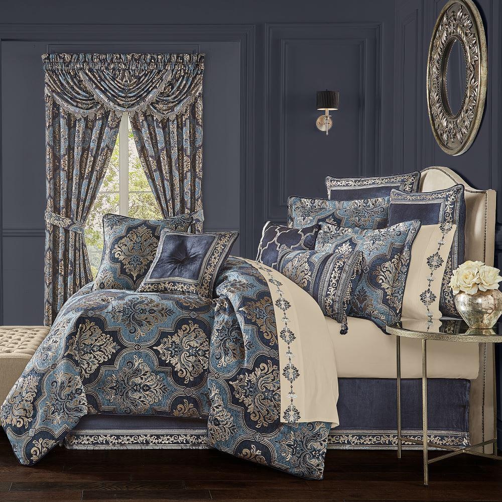 Manila Polyester Indigo California King 4Pc. Comforter Set