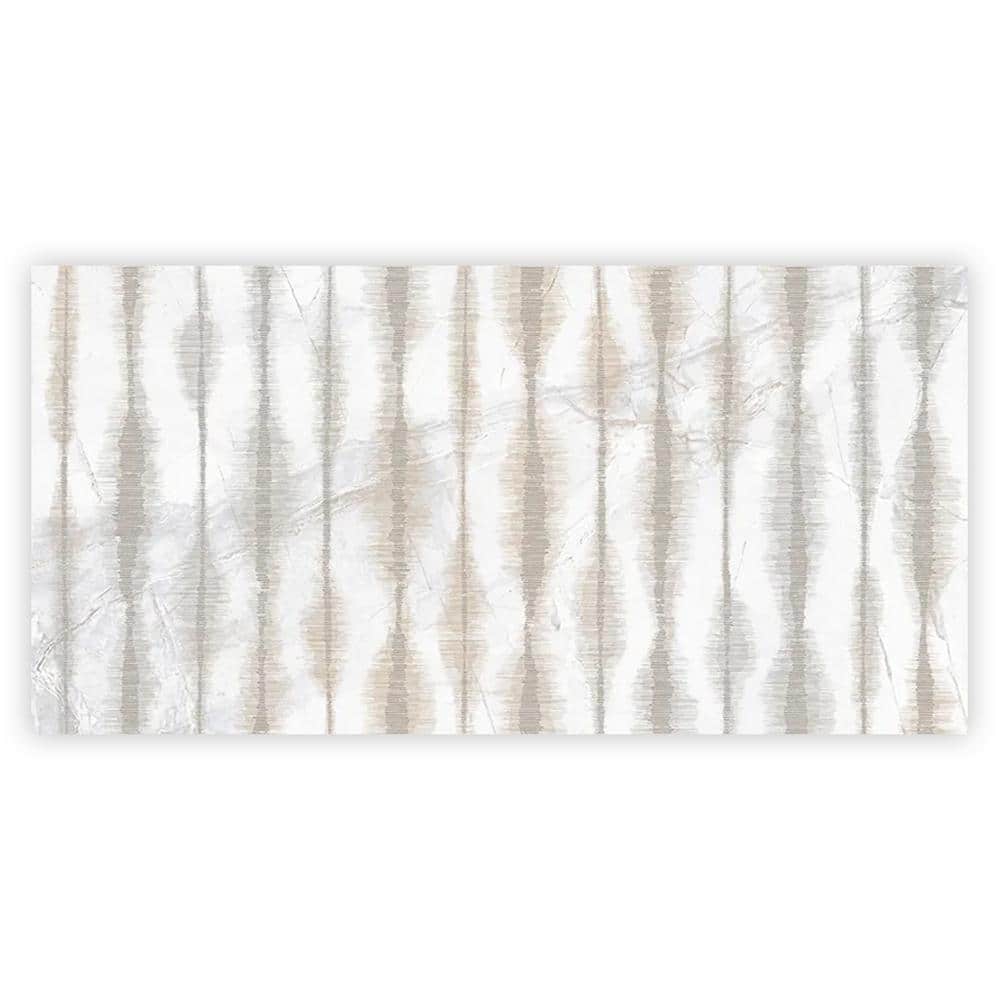 Strata 24 in. x 48 in. Polished Cream beige and Crisp White Porcelain Large Format Wall Tile 7.75 sq. ft./Case - 1 Pack price history on PriceWatchPro
