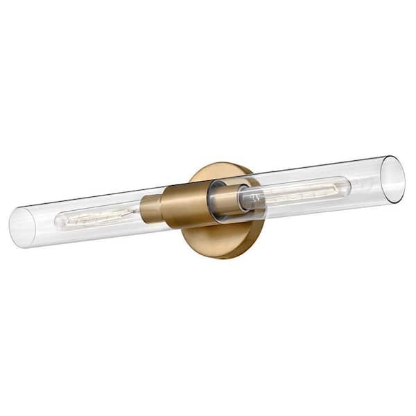 LARK - Shea 24.0 in. 2 Light Lacquered Brass Vanity Light