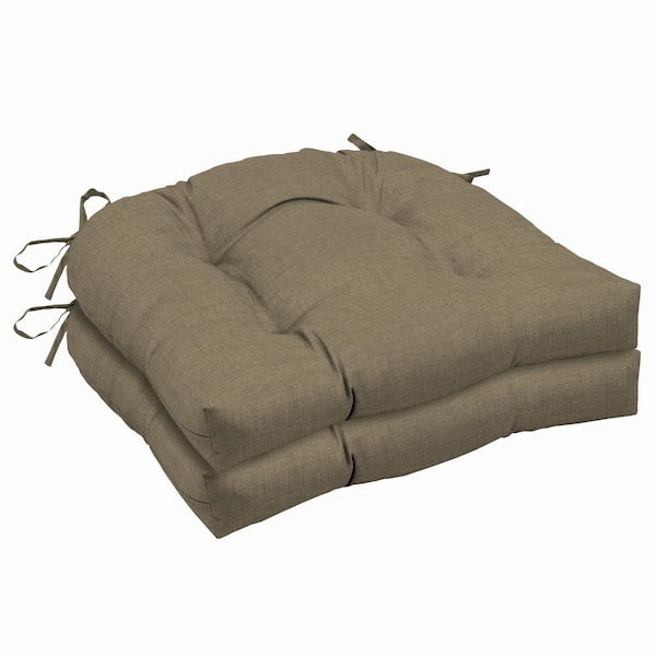 ARDEN SELECTIONS 20 x 18 Sandstone Leala Texture Outdoor Seat Cushion (2-Pack)