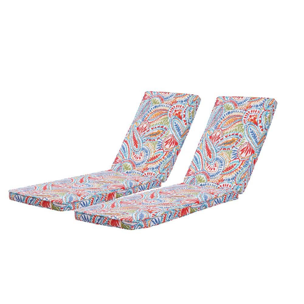 22.05 in. x 31.5 in. 2-Piece Outdoor Lounge Chair Recliner Cushion Replacem