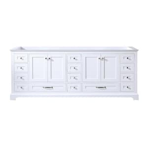 Dukes 84 Inch Double Bathroom Vanity Cabinet Only in White