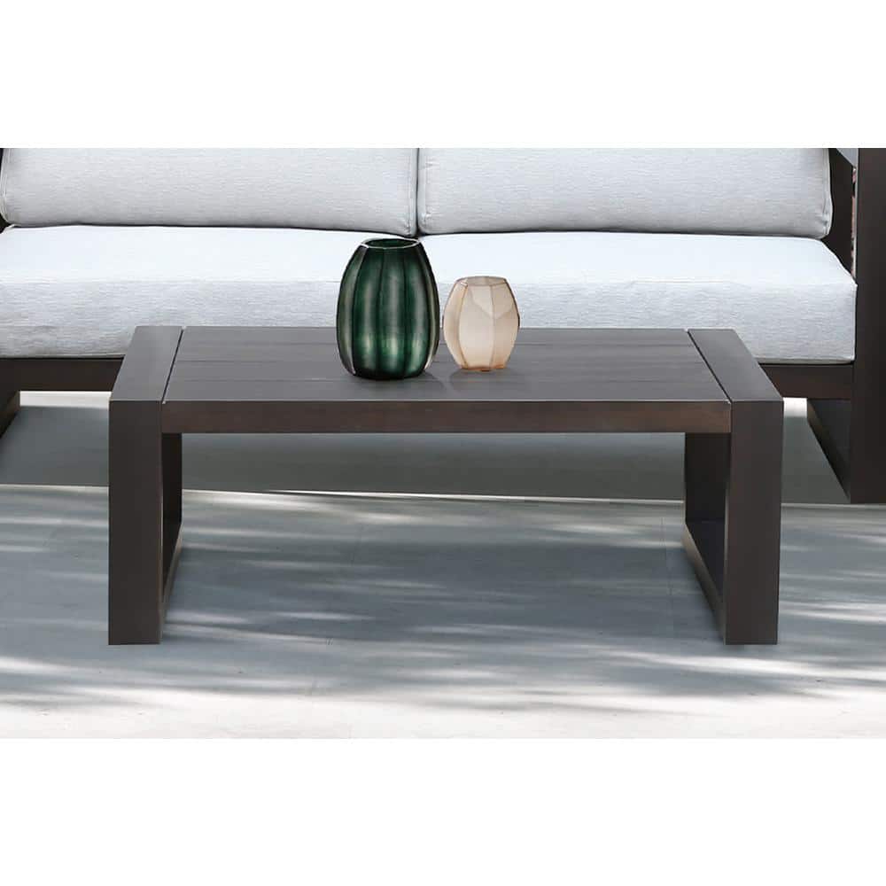 Paradise Earth Eucalyptus Wood Outdoor Patio Coffee Table