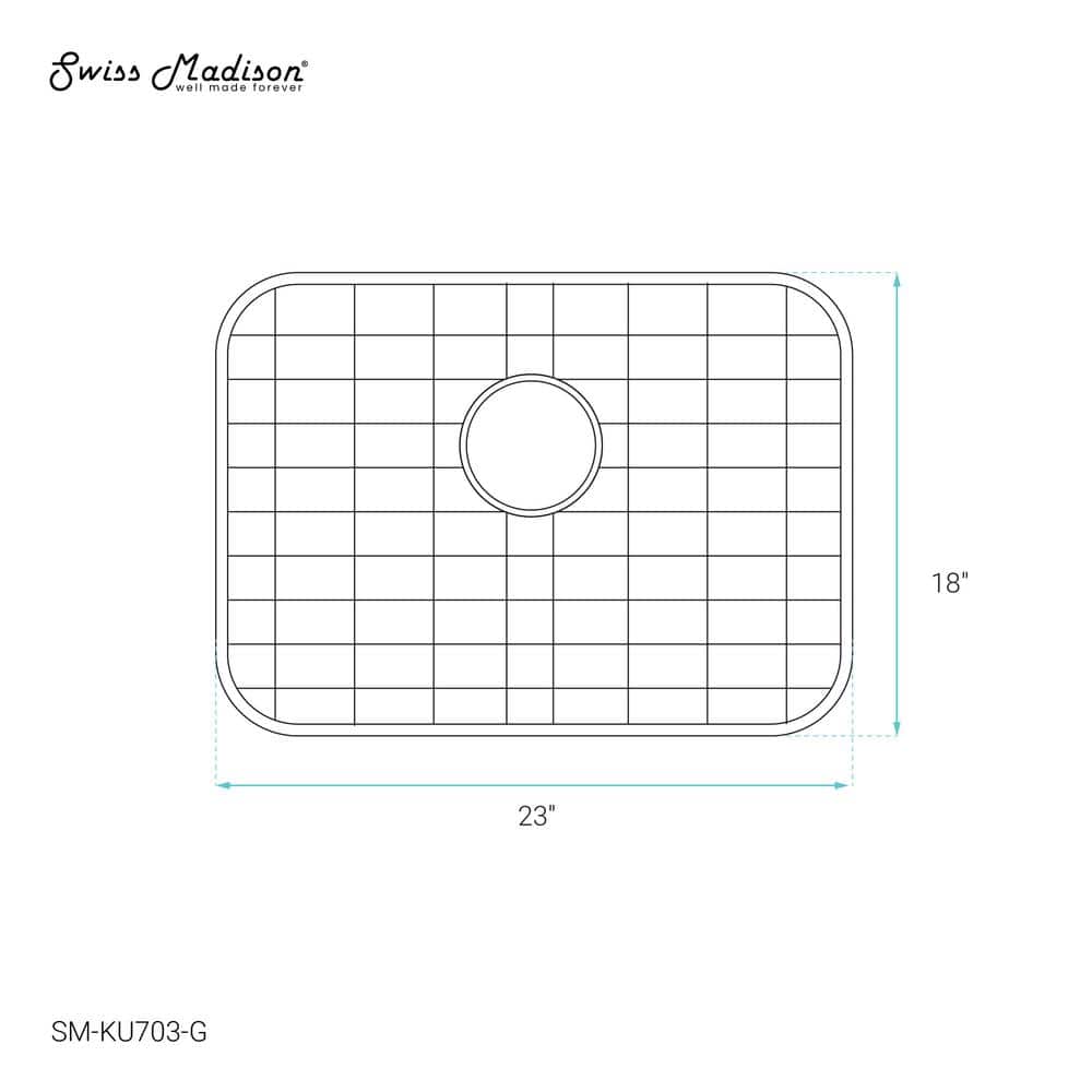 Stainless Steel Undermount Kitchen Sink Grid for 23 x 18 Sinks