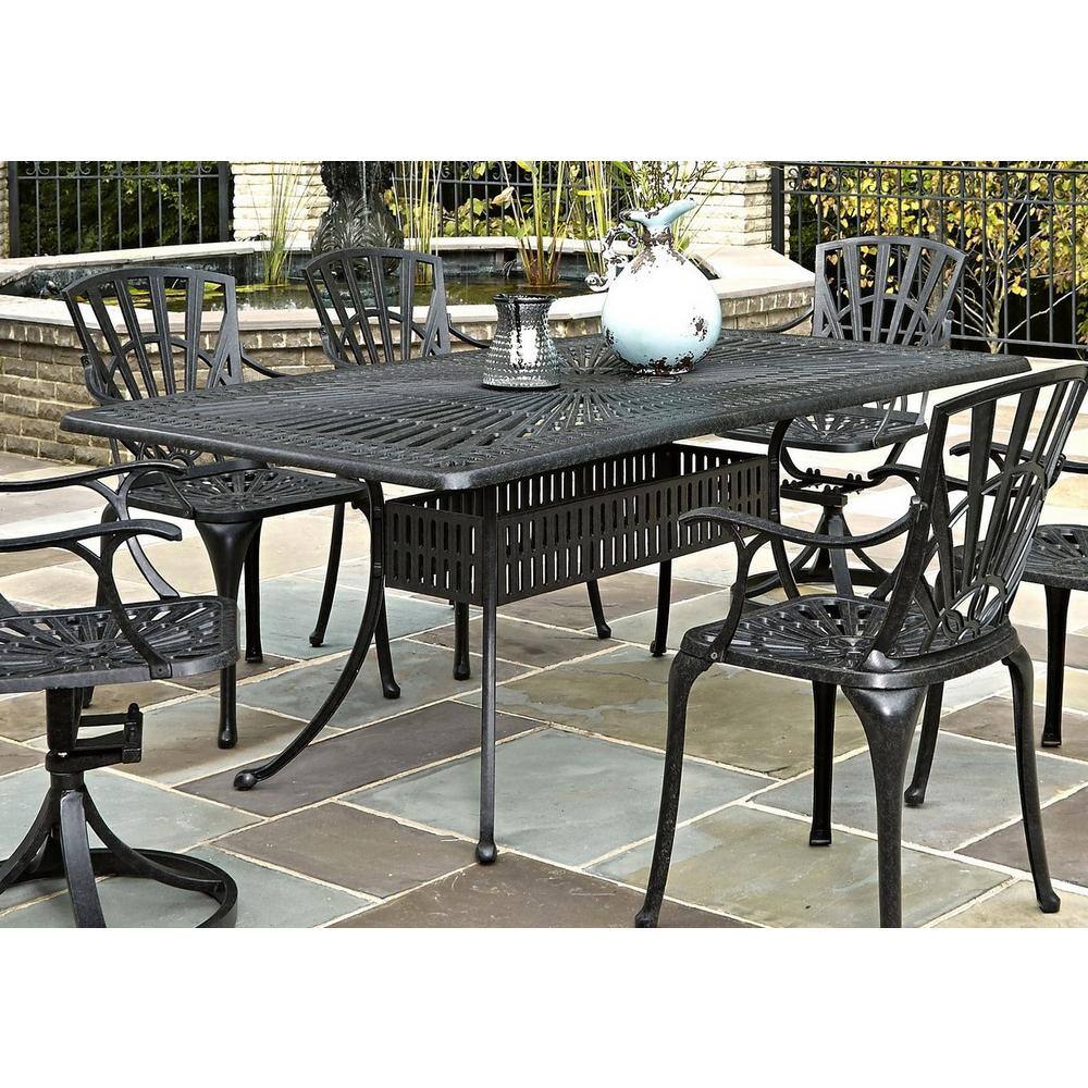 Grenada Charcoal Cast Aluminum Outdoor Dining Table