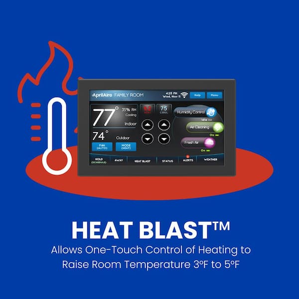 AprilAire - 7-Day Universal Wi-Fi Programmable Thermostat with Color Touchscreen, Compatible with Amazon Alexa and Google Assistant