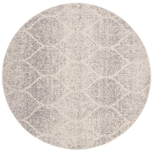 Madison Ivory/Silver 5 ft. x 5 ft. Round Area Rug