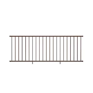 Rapid Rail 8 ft. x 36 in. Weathered Brown Aluminum Horizontal Deck Railing Kit