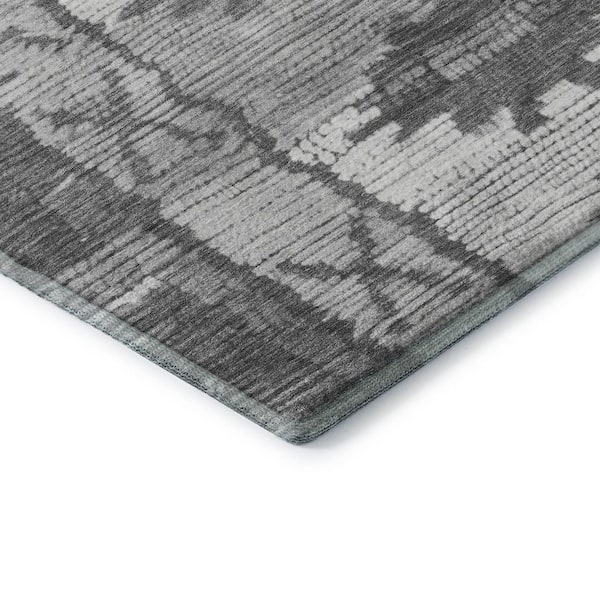 Mayfield Premium Machine Washable Abstract AMF1946 Gray 10 ft. x 14 ft. Area Rug