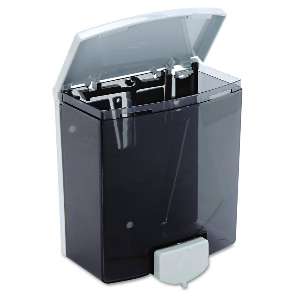 Bobrick Black and Gray 40 oz Plastic Wall-Mounted Soap Dispenser