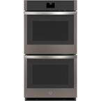 27 in. Smart Double Electric Wall Oven with Convection (Upper Oven) Self-Cleaning in Slate, Fingerprint Resistant