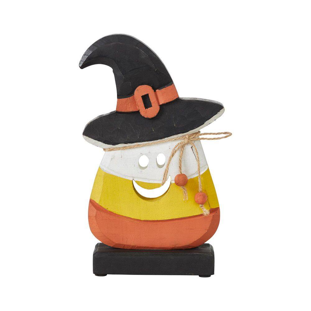 10 in. Candy Corn Trick or Treat Wooden Halloween Decor price history on PriceWatchPro