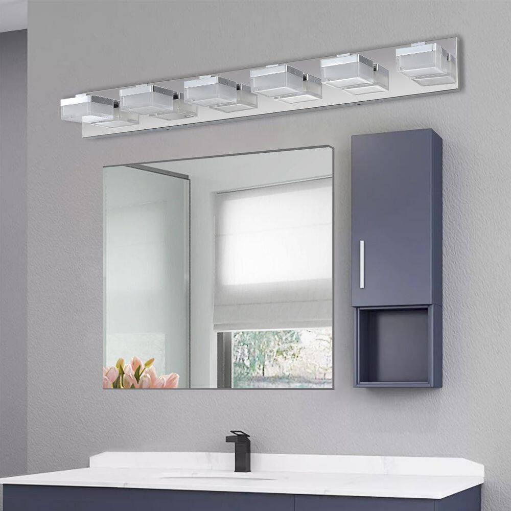 38 in. 6-Light Chrome LED Vanity Light price history on PriceWatchPro