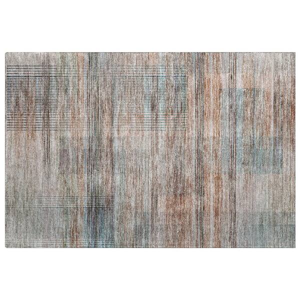 Dream Shag Premium Machine Washable Abstract ADS819 Copper 2 ft. x 3 ft. Accent Rug