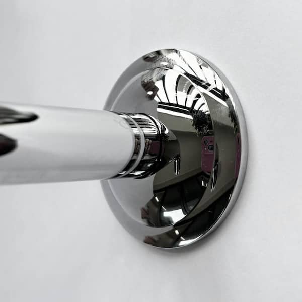 1/2 NPT x 4.8 in. Round Wall Mount Shower Arm with Sure Grip Flange in Chrome (1-Pack)