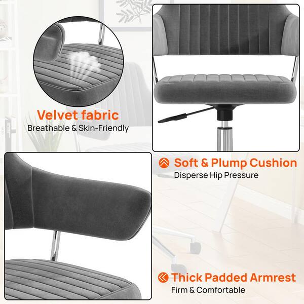 Twill tufted swivel desk chair online