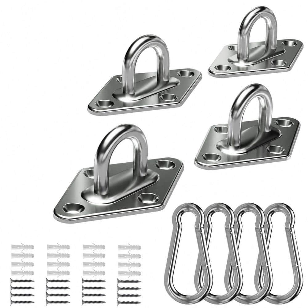 304 Stainless Steel Pad Eye Snap Hooks M5 Ceiling Hooks 500 lb Hammock Swing Plant Hanger Hanging Kit price history on PriceWatchPro